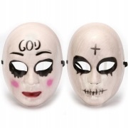 Maska na twarz Maska The Purge Anarchia Horror 2szt dom z papieru