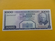 Islandia 1000 Kronor 1961 P-46 UNC