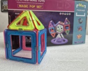 Klocki magnetyczne rozwijające kreatywność, klocki stem 60pcs, viral