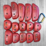 Zestaw chwytów wspinaczkowych - drewniane - set 14 - #green_point_climb