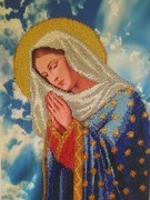 Obraz haftowany ręcznie koralikami.