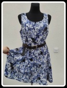 H&M sukienka wiosna lato 42 XL krzyżujące się pasy na plecach