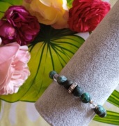 Bransoletka Turkus Afrykański Kryształ Górski 