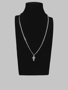 Naszyjnik Pancerka 55 cm 3 mm Stal Szlachetna + Krzyżyk