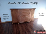 Stylowa Komoda 180` ( 2S-4D) Dąb Miodowy Rustykal Bekas Producent Mebli