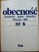 OBECNOŚĆ niezależne pismo literackie nr 6/1984