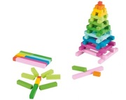 Zestaw drewniany Montessori do zabawy drewniane patyczki do liczenia 151