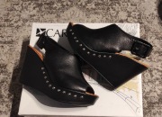 Buty sandały skórzane czarne Carinii r. 39