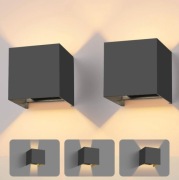 Kinkiet ogrodowy Vatato czarny wymienny moduł LED 12 W