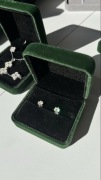 Kolczyki „One Stone” 1 CT ze srebra 925 z moissanitem