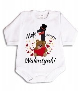 Moje pierwsze walentynki - miś - body - 62 dł
