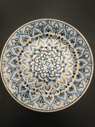 Mandala talerz ręcznie malowany zero waste