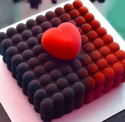 Zestaw 2szt /forma BĄBELKOWA i SERCE silikonowe do pieczenia ciast deserów 