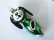 Bombki choinkowe szklane 1 szt. PIESEK wzór retro jak prl  kształtki 