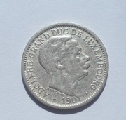 Luksemburg Wielki książę Adolf van Nassau-Weilburg 10 centymów 1901 KM# 25