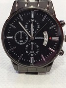 Modny męski zegarek ze stali nierdzewnej luksusowy kalendarz kwarcowy 