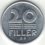 Węgry 20 filler fillerów 1979 - 20,4 mm - nr 2