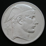 Belgia 50 franków 1948 - srebro 