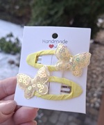 Spinki spineczki do włosów handmade 2 szt. motylek