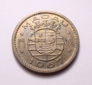 Macau Portugalskie 10 avos 1967 ŁADNA!