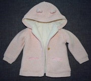 Ciepła bluza kardigan sweterkowy ze złota nitką TU