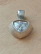 SREBRNA ZAWIESZKA WISIOREK oczko cyrkonia vintage ze srebra 925