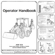 JCB 1CX Operator and Maintenance Manual Instrukcja obsługi i konserwacji