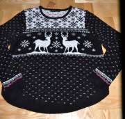 14* m&s Świąteczny sweter reniferki 40/42