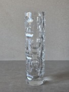 Wazon kryształowy Bohemia Crystal, szlif soczewkowy, 18,7 cm, Czechy