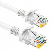 Patchcord U/UTP 5e RJ-45 0,5 m biały