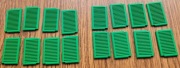Lego 16 szt Shutter Window 1x2x3 green UŻYW + NOWE