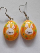 Kolczyki pisanki żółta 