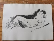 Jan Hrynkowski grafika do oprawienia Grafika: Akt