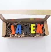 Personalizowane Kredki Świecowe z Wosku Pszczelego JANEK JASIO Eko Prezent 