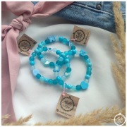 Bransoletka dla dziewczynki, niebieska, błękitna