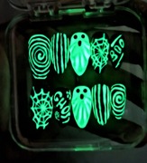 Zestaw Press On Nails Rękodzieło - Duszki świecące. Rozmiar L. Halloween 