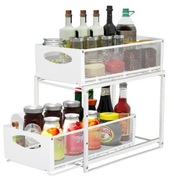 Cargo Organizer 2 Szuflady Na Blat Do Szafki Biały 2 poziomowy Kuchenny