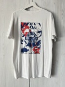 Biały t-shirt z nadrukiem na plecach Pabst
