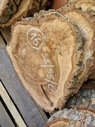 Plaster Drewna Orzech Włoski z czeczotą 58/55/6 cm Blat Stolik Żywica DIY