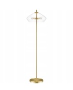 Nowa lampa stojąca szklana złota capolin
