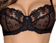 Biustonosz soft czarny fiszbiny 80 B