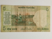 Sprzedam banknot Indie 5 Rupees ND (2002-2003r.)