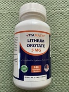 Orotan litu 5 mg suplement  - firmy vitamatic 240 kapsułek .