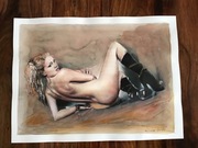 Obraz akt ręcznie malowany 