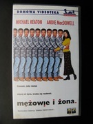 VHS: Mężowie i żona - Michael Keaton, Andie MacDowell, polski lektor, BDB