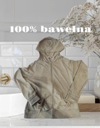 Bluza firmy Cherokee z kapturem 100% bawełna khaki oliwkowa kieszenie M-L