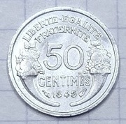 #2144 Francja 50 centymów 1945 piękna 