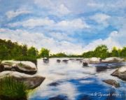 WYPRZEDAŻ ZESTAWU OBRAZÓW - DYPTYK "BŁĘKITNE PRZEBUDZENIE" - 2x 24x30cm