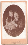 KATOWICE- Kobieta z córką -Atelier OPITZ- CDV ca. 1895