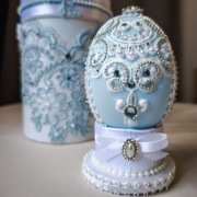 Ekskluzywna Pisanka Rękodzieło + Ozdobne Pudełko PREZENT